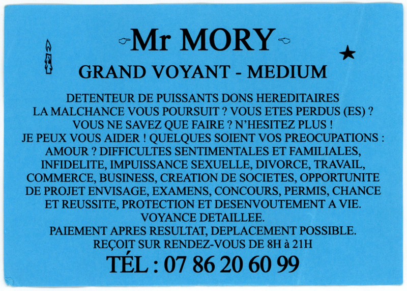 Cliquez pour voir la fiche dtaille de MORY