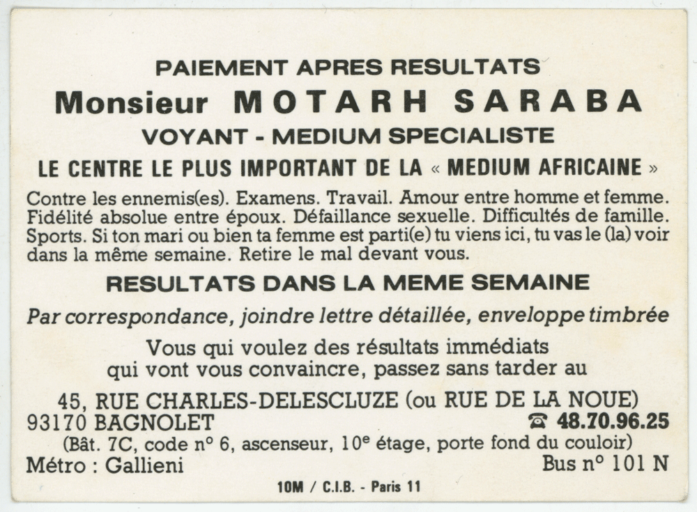 Monsieur MOTARH SARABA, Seine St Denis