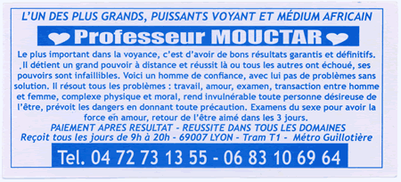 Professeur MOUCTAR, Lyon