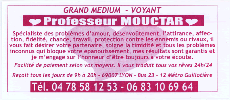 Professeur MOUCTAR, Lyon