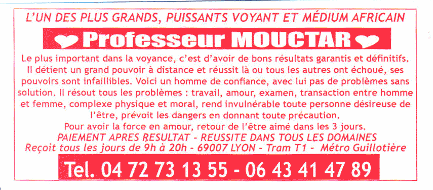 Professeur MOUCTAR, Lyon