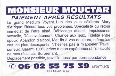 Monsieur MOUCTAR, Var