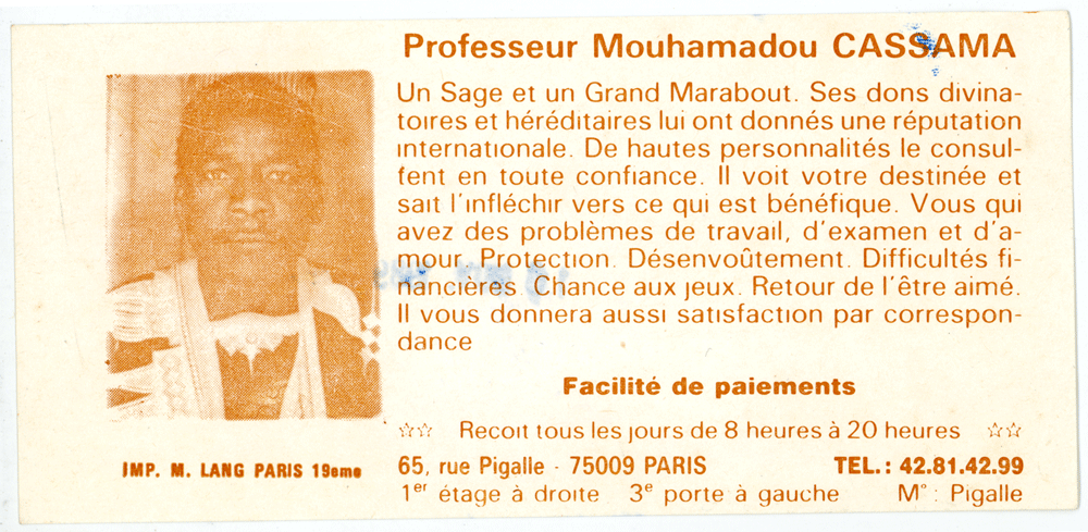 Professeur Mouhamadou CASSAMA, Paris