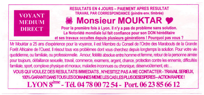 Monsieur MOUKTAR, Lyon