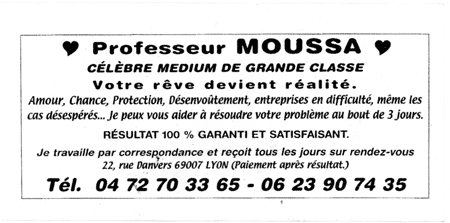 Cliquez pour voir la fiche dtaille de MOUSSA