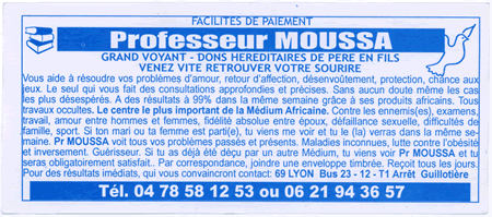 Cliquez pour voir la fiche dtaille de MOUSSA