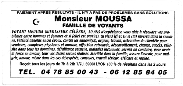 Cliquez pour voir la fiche dtaille de MOUSSA