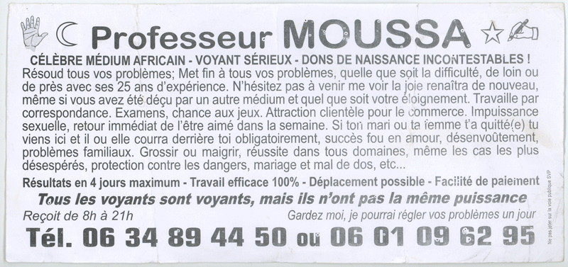 Professeur MOUSSA, (indtermin)