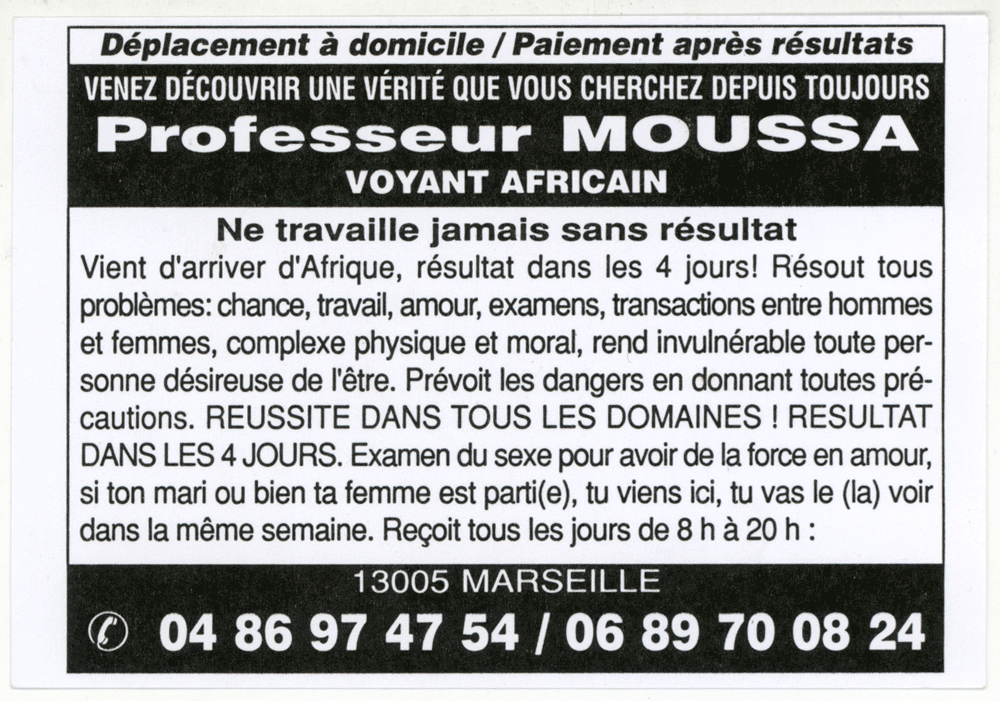 Professeur MOUSSA, Marseille