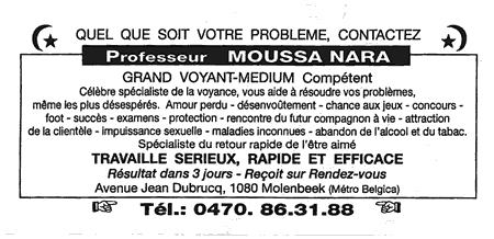 Professeur MOUSSA NARA, Belgique