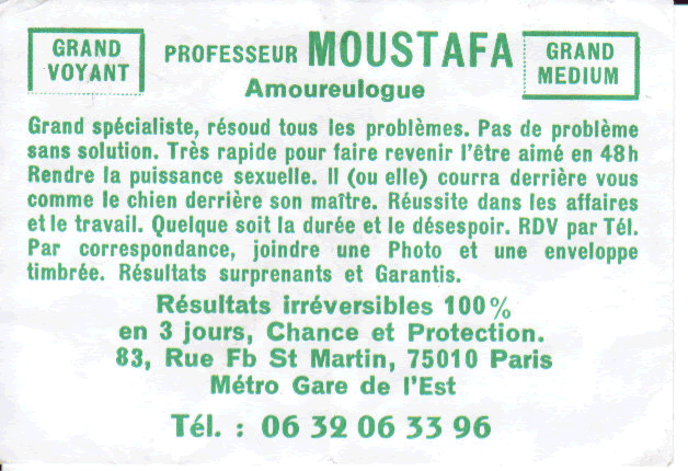 Cliquez pour voir la fiche dtaille de MOUSTAFA