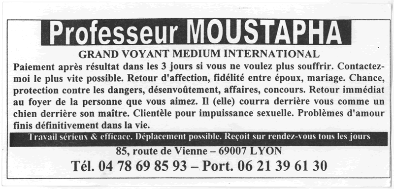 Cliquez pour voir la fiche dtaille de MOUSTAPHA