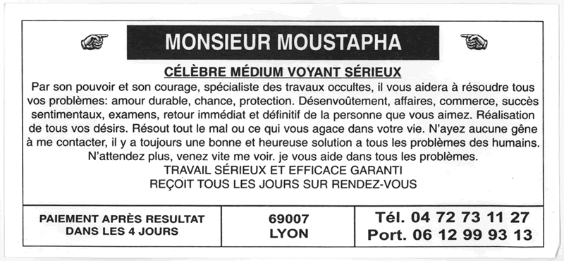 Monsieur MOUSTAPHA, Lyon