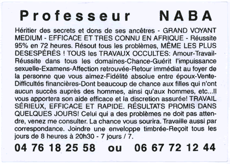 Cliquez pour voir la fiche dtaille de NABA