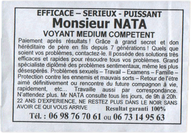 Cliquez pour voir la fiche dtaille de NATA