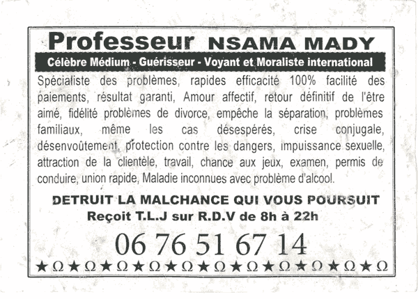 Cliquez pour voir la fiche dtaille de NSAMA MADY