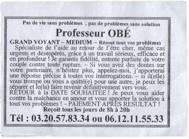 Professeur OB, Nord