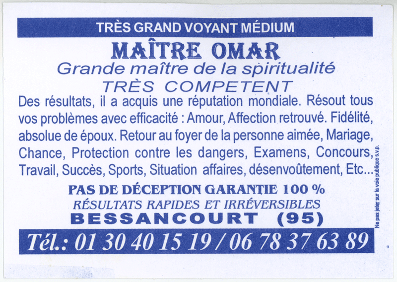 Matre OMAR, Val d