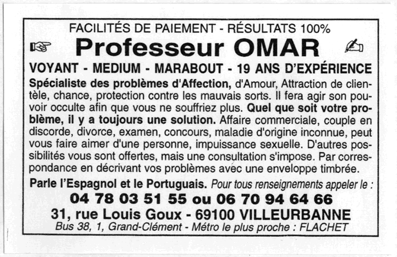 Professeur OMAR, Lyon