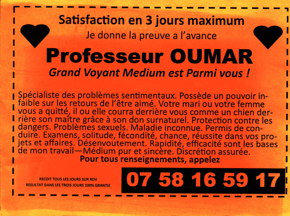 Cliquez pour voir la fiche dtaille de OUMAR