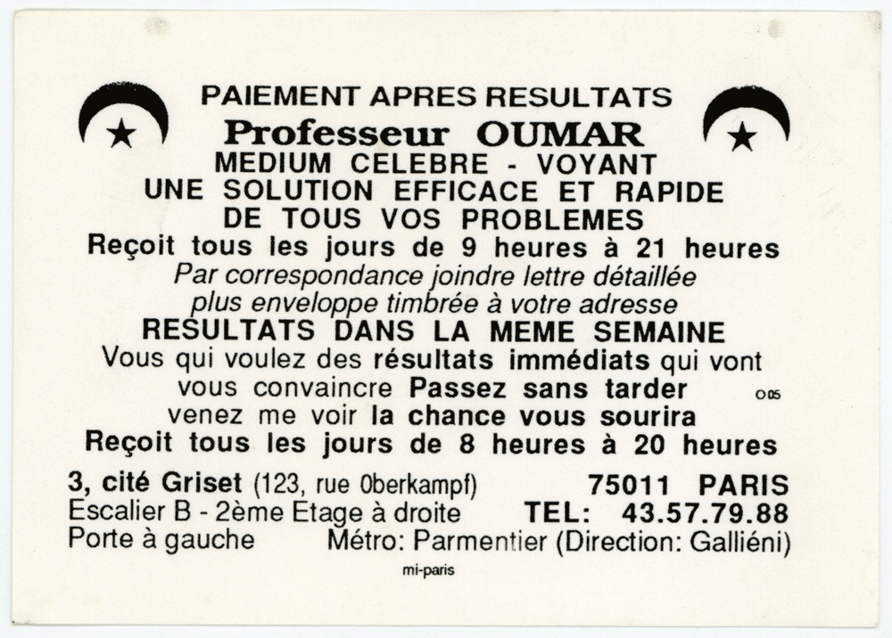 Professeur OUMAR, Paris