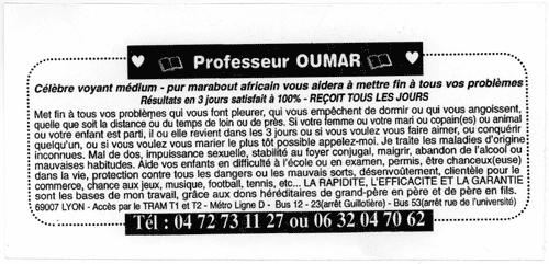 Professeur OUMAR, Lyon