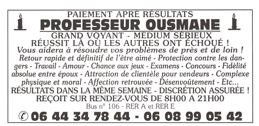 Professeur OUSMANE, (indtermin)