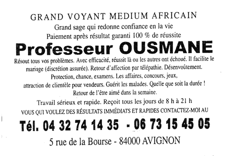 Cliquez pour voir la fiche dtaille de OUSMANE