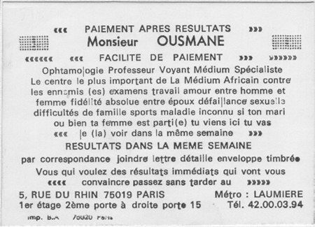 Cliquez pour voir la fiche dtaille de OUSMANE