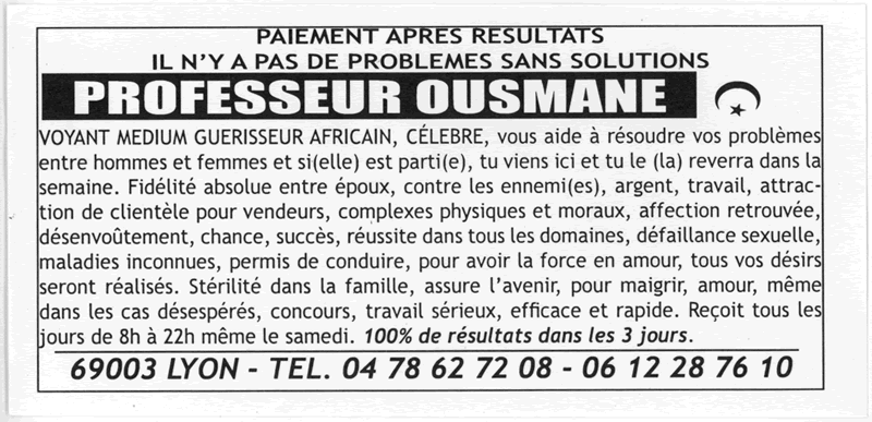 Cliquez pour voir la fiche dtaille de OUSMANE