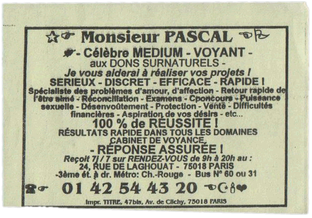 Cliquez pour voir la fiche dtaille de PASCAL