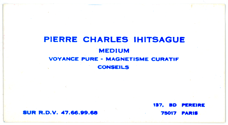 PIERRE CHARLES IHITSAGUE, Paris