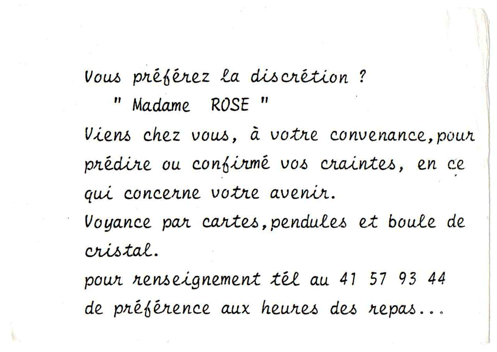 Madame ROSE, (indéterminé)