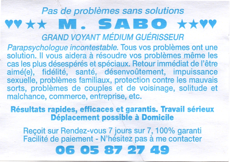 Cliquez pour voir la fiche détaillée de SABO