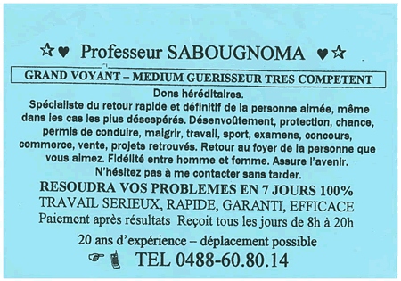 Cliquez pour voir la fiche dtaille de SABOUGNOMA