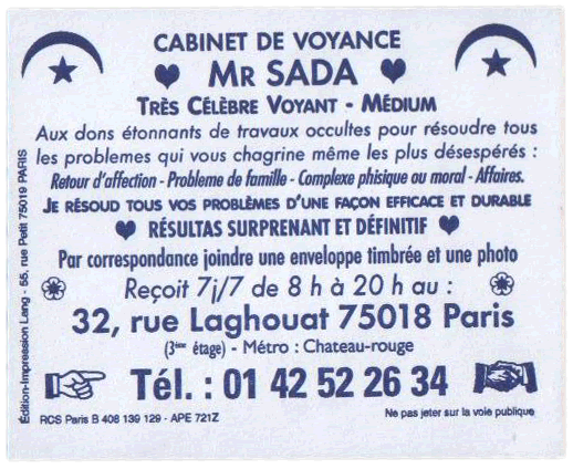 Monsieur SADA, Paris