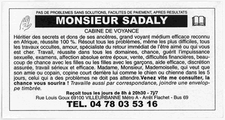 Monsieur SADALY, Villeurbanne