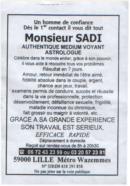 Cliquez pour voir la fiche dtaille de SADI