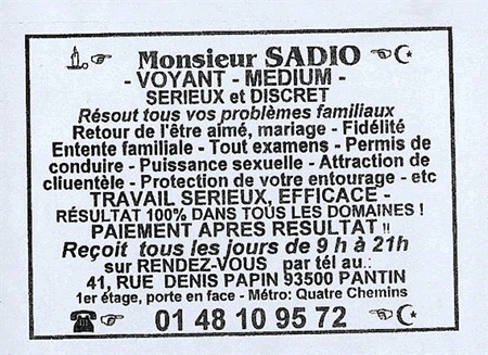 Monsieur SADIO, Seine St Denis