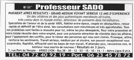 Professeur SADO, Lyon