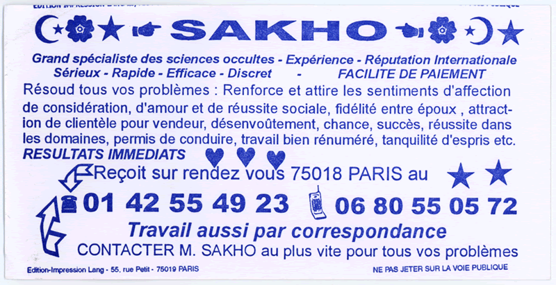 Cliquez pour voir la fiche dtaille de SAKHO