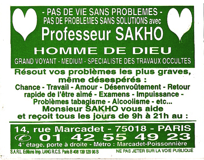 Professeur SAKHO, Paris