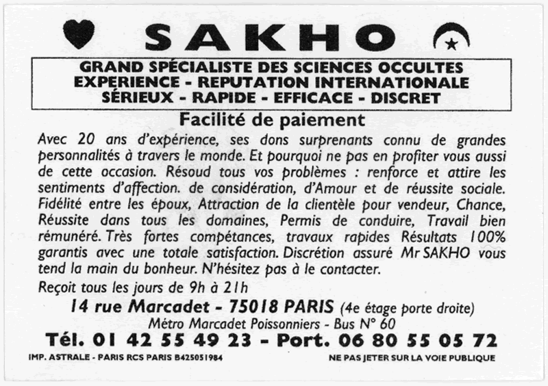 Cliquez pour voir la fiche dtaille de SAKHO