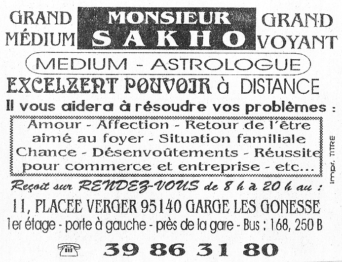 Cliquez pour voir la fiche détaillée de SAKHO