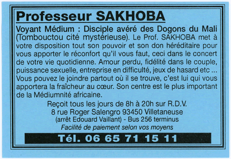 Cliquez pour voir la fiche dtaille de SAKHOBA