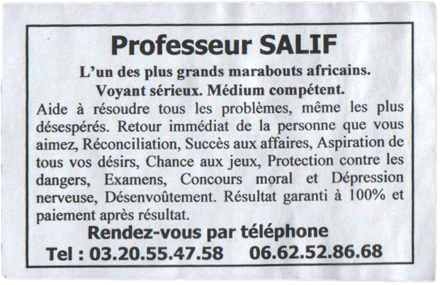 Cliquez pour voir la fiche dtaille de SALIF