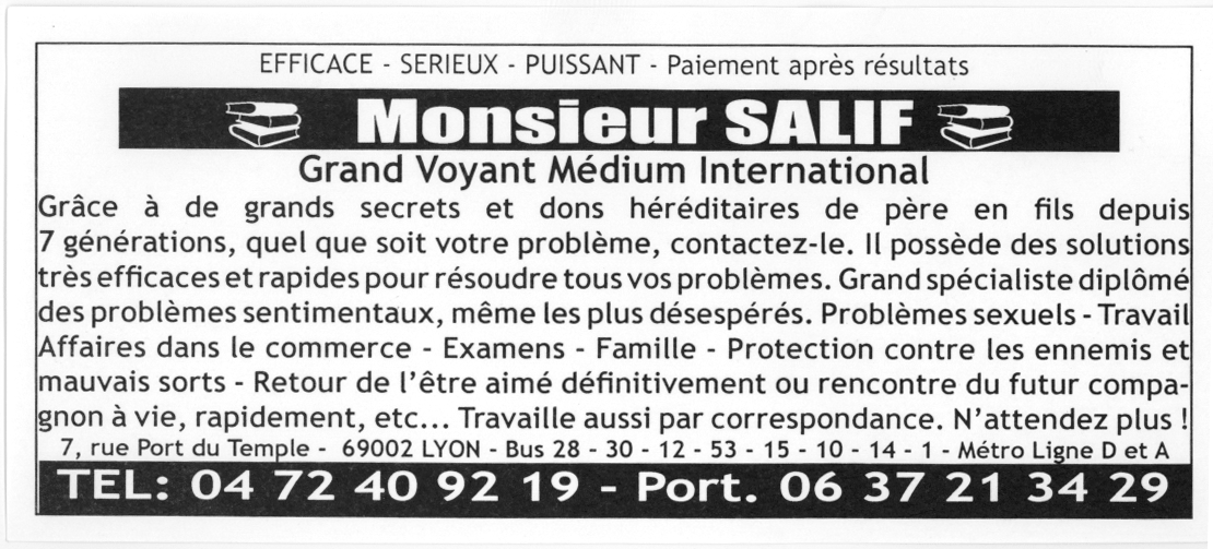 Cliquez pour voir la fiche détaillée de SALIF