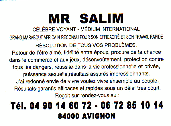 Cliquez pour voir la fiche dtaille de SALIM