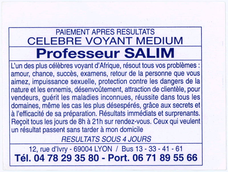 Professeur SALIM, Lyon