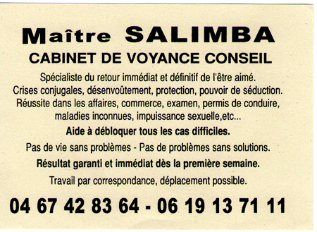 Cliquez pour voir la fiche dtaille de SALIMBA